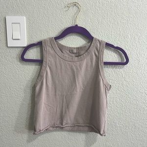 John Galt lavender cropped wife beater